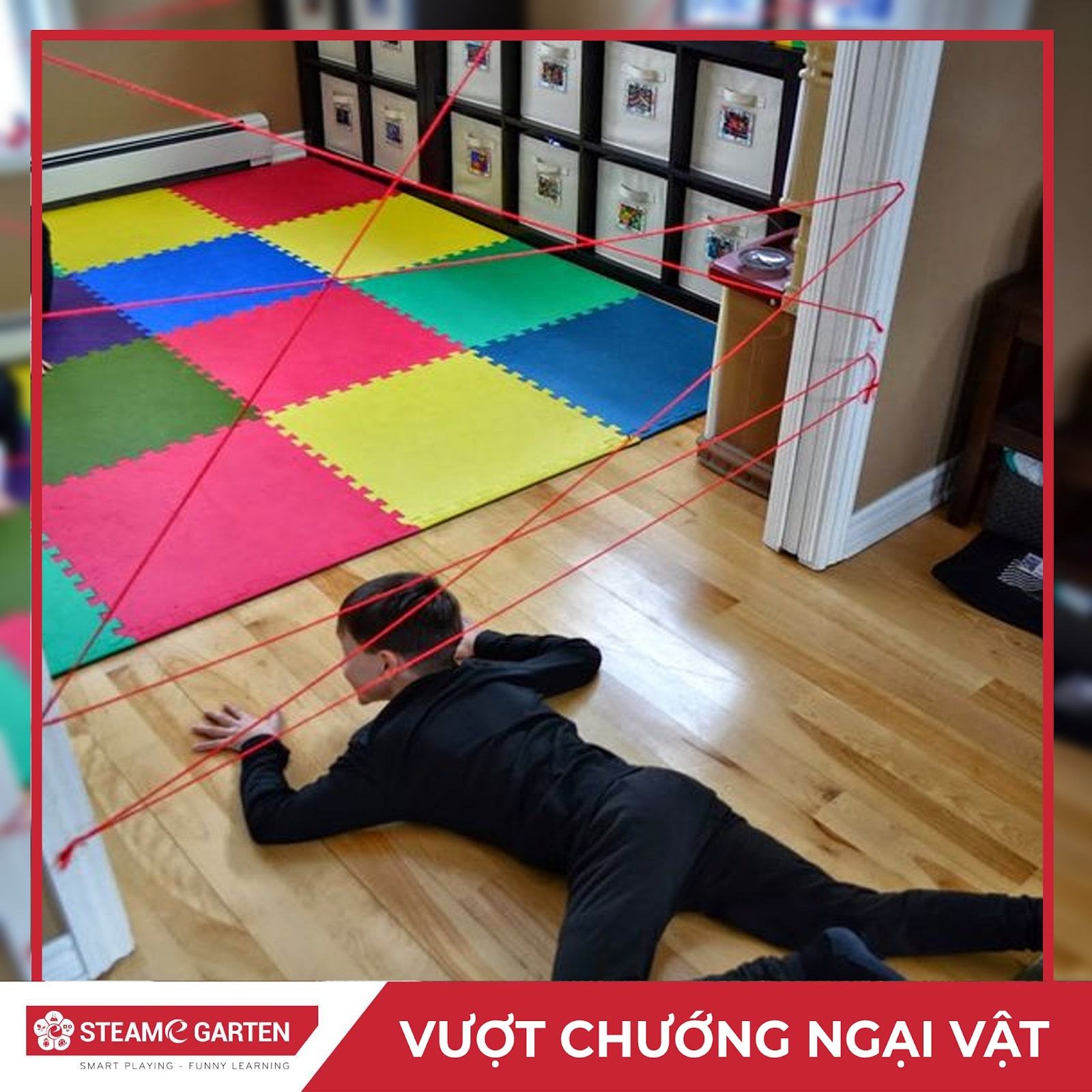 “Vượt chướng ngại vật” là trò chơi giúp con phát triển toàn diện các hệ cơ cốt lõi