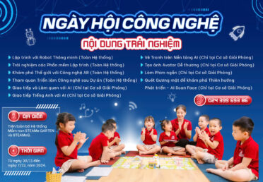 NGÀY HỘI CÔNG NGHỆ TRÀN NGẬP “NHỮNG TÍNH NĂNG MỚI” DÀNH CHO HỌC SINH CỦA HỆ THỐNG MẦM NON STEAMe GARTEN & STEAMeQ 