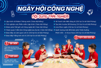 NGÀY HỘI CÔNG NGHỆ TRÀN NGẬP “NHỮNG TÍNH NĂNG MỚI” DÀNH CHO HỌC SINH CỦA HỆ THỐNG MẦM NON STEAMe GARTEN & STEAMeQ 